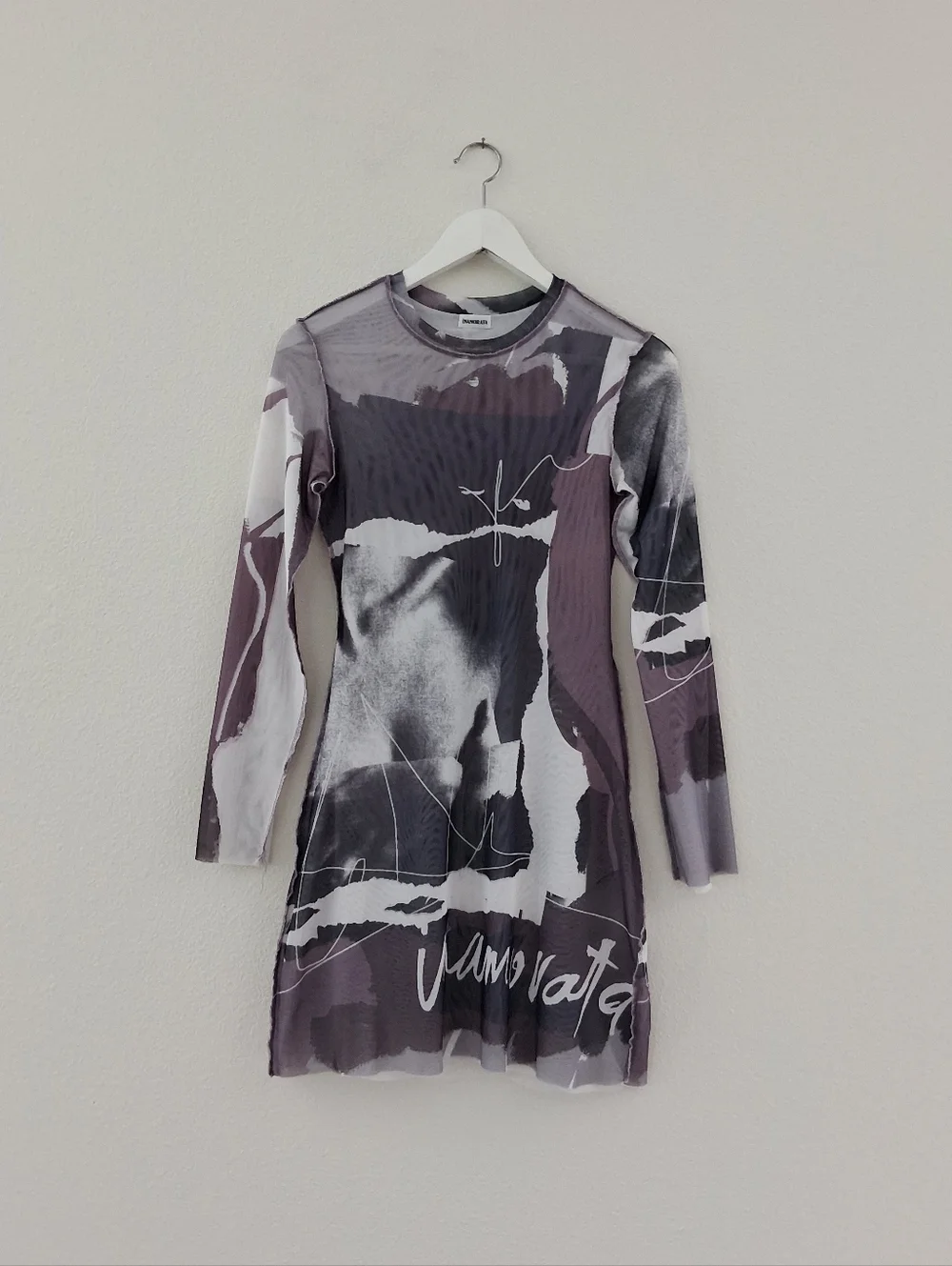 Inamorata Vita Mini Dress Mesh Purple Abstract - Picture 12 of 14